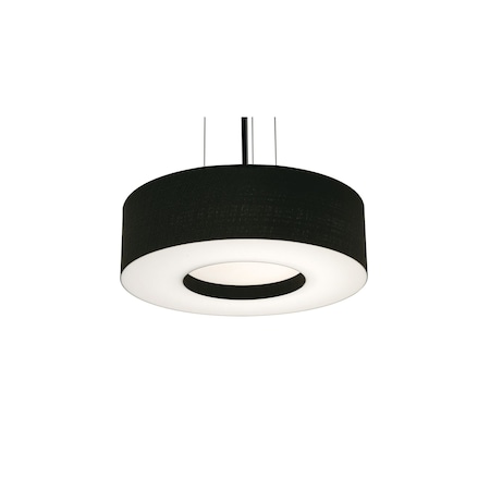 Afx Montclair 15in. Medium Base Pendant, Black Finish, Black Shade MCP1524MBBK-BK